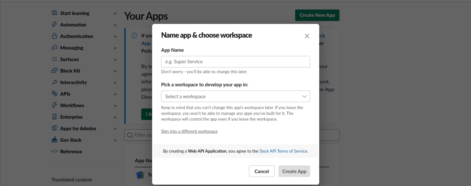 Create Slack App